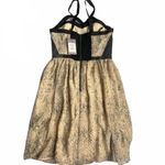 NWT Coast Women's Snake Print Floaty Strappy Fit & Flare Dress Blush Pink Size 4 Black Photo 6