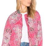 Free People Pink Daytrip Quilted Bomber Jacket Photo 0