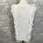 Sundry White Ruffled Tank Top Photo 3