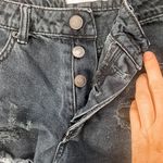 Henri Girl Black Wash Denim Shorts Photo 2