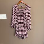 Anthropologie Maeve by  Adrienne Tunic Dress in Pink Black Size Extra Small‎ Photo 6