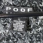 Poof! Poof New York Oversized Variegated Large Gray/Black Crochet Style Cardig… Photo 5