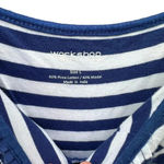 Workshop Republic Clothing Workshop By Andrea Jovine women's maxi striped blue and white dress size large Photo 2