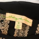 Staring At Stars Black Boho Tunic Top Sheer With Beige Embroidered Details S Photo 3