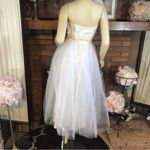VINTAGE 1950'S CORRINE ORIGINALS WHITE & CREAM TULLE & LACE PARTY DRESS (S) Photo 4