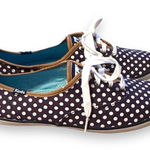 Keds Champion Black & White Polka Dot Lace Up Fashion Sneakers Sz 8 Photo 0