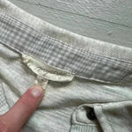 Mystree Anthropologie  Long Sleeve Beige Grey Heathered Lightweight Button Up Top Photo 1