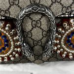 Gucci  GG Supreme Monogram Snakeskin Flower Embroidered Dionysus Shoulder Bag Photo 1