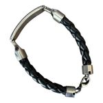 Vintage Speidel ID bracelet CHRISTIAN and Good night Black Photo 0