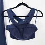 Le Femme two piece prom formal event skirt set sz 2 dark blue sexy and classy Photo 3