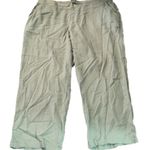 Evans Sage Viscose Linen Blend Trouser Pants Size 24 Green Photo 0