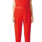 Trina Turk Red Orange Wrap Jumpsuit Size 2 Photo 0