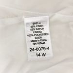 Jessica London New Linen Blend Bell Sleeve Jacket Open Front Topper White 14W Photo 13