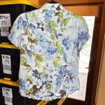 Ariat Blue & Green Casual Floral Pearl Snap Blouse 100% Cotton Size Large Photo 9