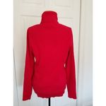 LAUREN RALPH LAUREN Womens Red Rib Knit Long Sleeve Turtle Neck Sweater XL Photo 2