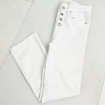 American Eagle Outfitters Women's White Flare Jeans high rise crop Photo 2