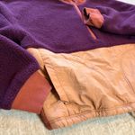 Fabletics  Fleece Large Pullover‎ 1/4 Zip Colorblock Cropped Athletic Top Sweater Photo 1