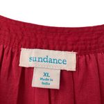 Sundance Dark Red Tassel Embroidered Pleated Elegant Cotton Maxi Dress size XL Photo 3