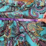 Earthbound Trading Women's Turquoise Paisley Boho Floral Dress Sz S Maxi Beach Blue Photo 4