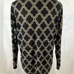 Dana Buchman vneck black and tan geometric print top size large Photo 2