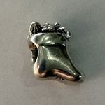 Pandora RETIRED Silver Christmas Stocking Charm Sterling Silver 925 Holiday Photo 3