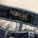 Premire by Rue 21 Womens Jeans Slim Boot Embroidered Dark Wash 1/2S Blue Size 2 Photo 3