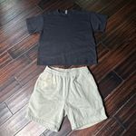 Los Angeles Apparel Drawstring waist heavy cotton shorts & tee shirt set crewnec Photo 1