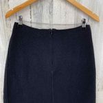 Philippe Adec‎ Paris Skirt Womens 6/40 Black Wool Cotton Blend Zip Back Midi Photo 1
