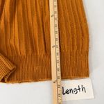 Ribbed Knit Sweater Dress Ochre Mustard Size Small Alpaca Blend Casual Cozy Orange Photo 7