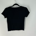 Reformation  Women's XS Black Cropped Lowen Tee Short Sleeve Casual Top Photo 4