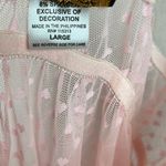 Cinema Etole Pink & Black Contour Cup Sheer Lace Sleep Dress Nightie L Size L Photo 4