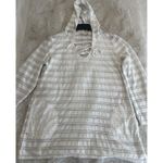 prAna  Top Womens Large Brown Striped Gauzy Hooded Pullover Tie Waist Pocket‎ Photo 6