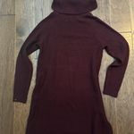 Turtleneck Sweater Dress Red Photo 1