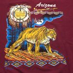 VINTAGE MAROON ARIZONA TOURIST TEE Red Size L Photo 1