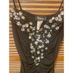 City Triangles  Women's Black Spaghetti Strap Dress S Party Cocktail Photo 2