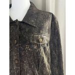Birch Hill Jacket woman's XL Snakeskin Print Button Front Career Jacket Blazer Brown Photo 3
