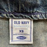 Old Navy Women Maternity XS Blue Denim Cross Over Side Tie Waist Dress Jumper Photo 8