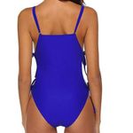 Ekouaer Sunshine Lace Up High Cut Hollow One Piece Photo 5