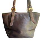 Dooney & Bourke Florentine East Westc Skylar brown black leather suede tote. Photo 1