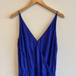 Ba&sh  Blue Faux Wrap Cropped Wide Leg Combinaison Flata Jumpsuit Photo 12