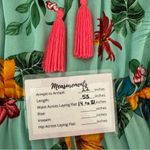 Anthropologie Label of Love Floral Maxi Dress Tassel Tie Neck Bohemian Resort Green Size L Photo 6