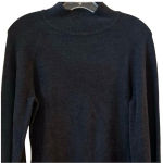 Exlura Women's Black Sweater Dress M Long Sleeve Bodycon High Neck Photo 1