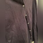 Lands' End Sweater Medium Black Button Down Cardigan Long Sleeve cotton Photo 6