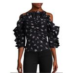 Rebecca Taylor ✨ Off Shoulder Floral Print Sz 6 Top✨ Photo 7