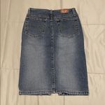 Vintage Lei Jean Pencil Skirt with Front Slit Size 00 Photo 2