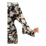 Siren Lily  2 Piece Tank Dress & Cardigan Size L Black Floral Long Bell-Sleeve Photo 1