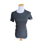 A New Day NWT Womens  Black Slub Ribbed Knit Top Shirt - Sz XS Photo 2