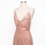 Liv Foster Sequin Draped Mini Dress Rosy Peach Size 2 Pink Photo 10