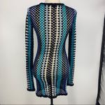 NBD  X Revolve Weylyn Striped Open Crochet Knit Baja Bodycon Long Sleeve Dress Photo 5