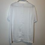 CAbi Seaside Sheer White Blouse Loose and Flowy Scrunch Sleeve Size Small Photo 4